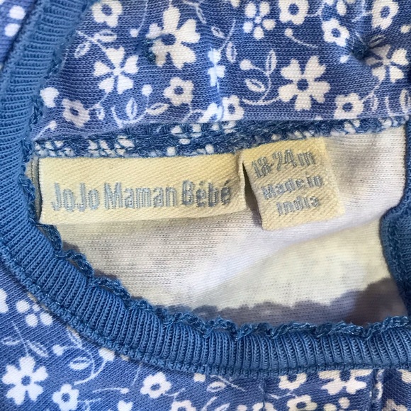 JOJO MAMAN BEBE Blue & White Floral Dress 18-24M🌸 - Picture 4 of 8